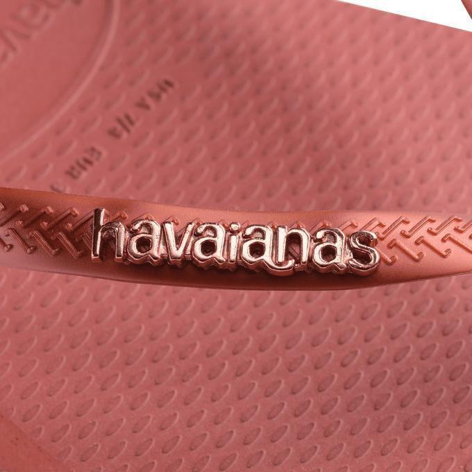 Havaianas Parmakarası Terlik Square Logo Metallic Mahogany