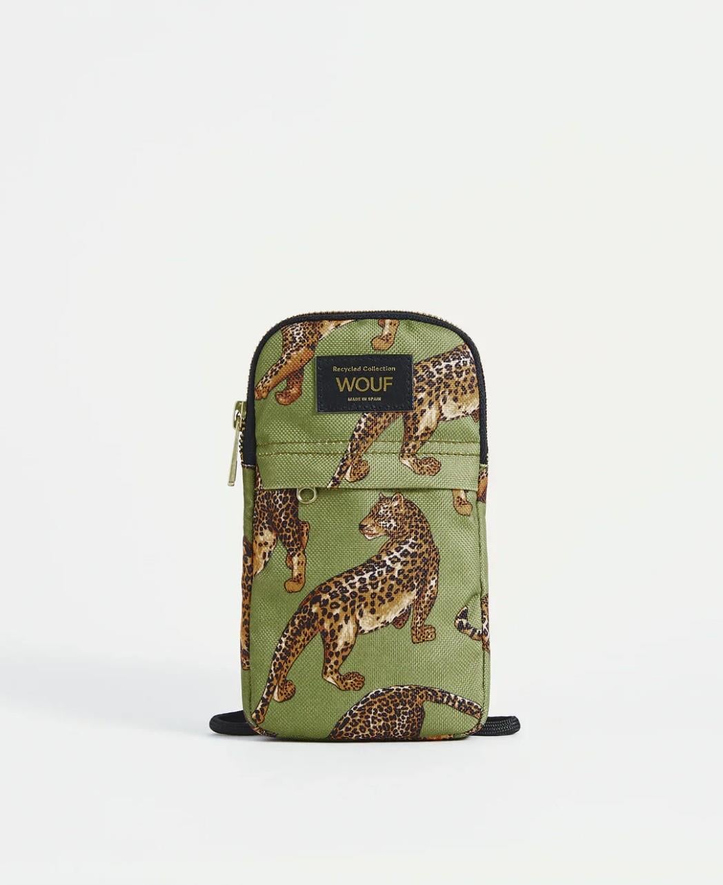 Wouf Telefon Çantası Crossbody Phone Bag Daily Olive Leopard