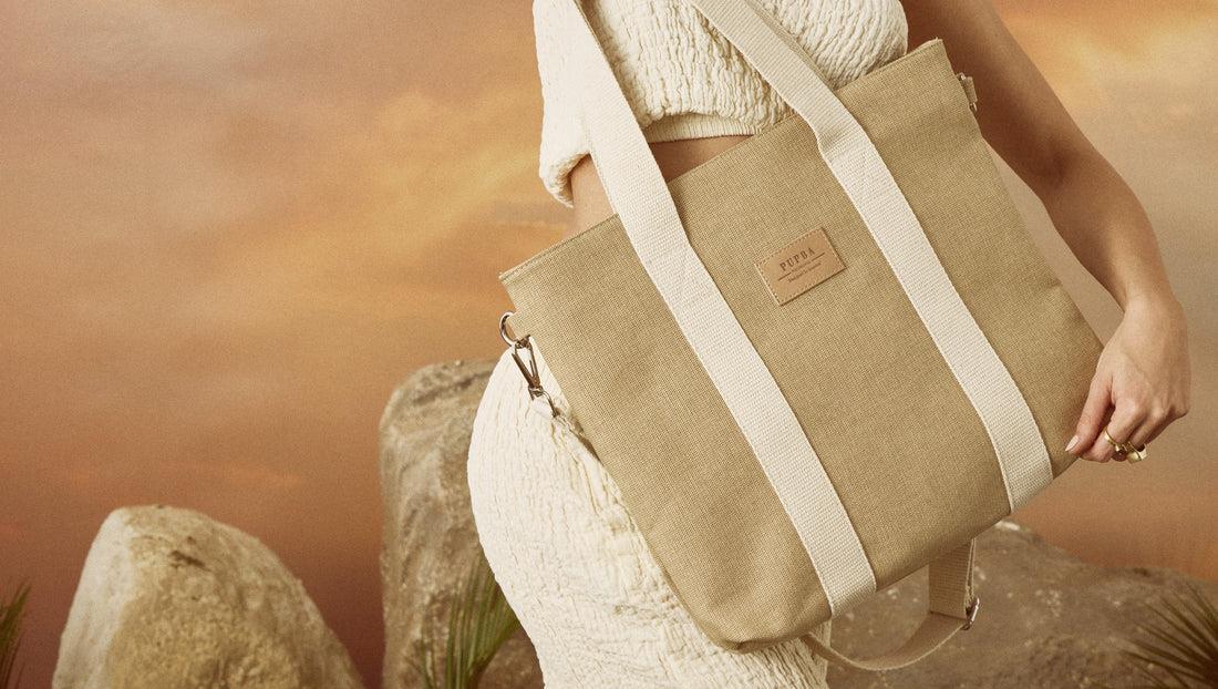 Pupba Omuz Çantası Yaga Large Tote Bag Taba