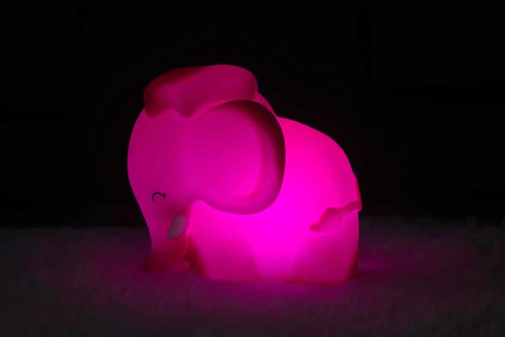 Dhink Silikon Gece Lambası Fil Donnie Pembe