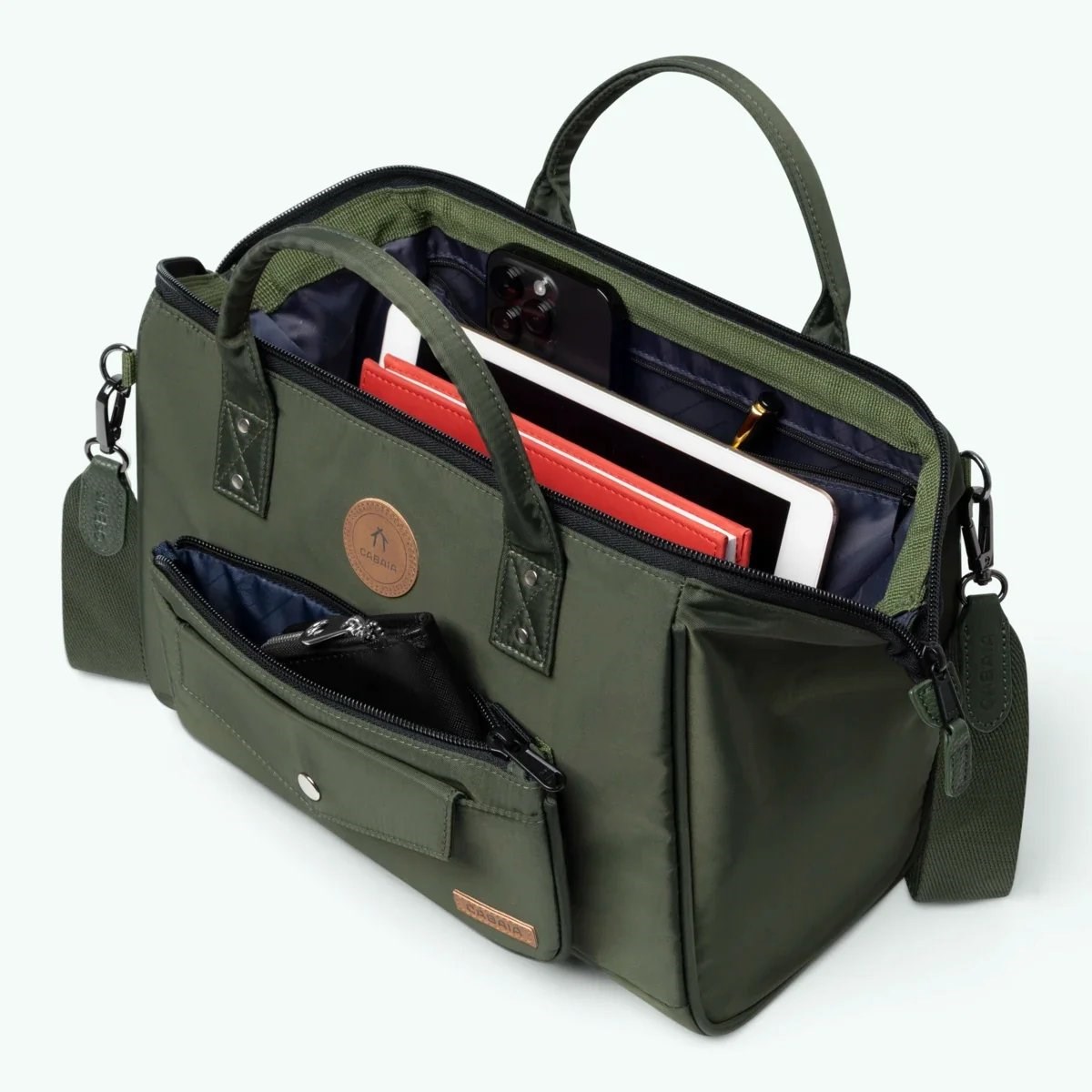 Cabaia Cross Body Bag Hobart Large Yeşil Omuz Çantası | Su İtici Günlük Çanta
