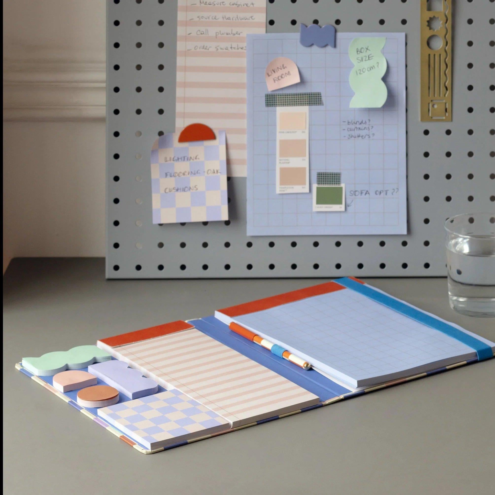 Kikkerland Inkerie Notepad with Sticky Notes Set and Pen-Yapışkanlı Not Seti Ve Kalemli Defter
