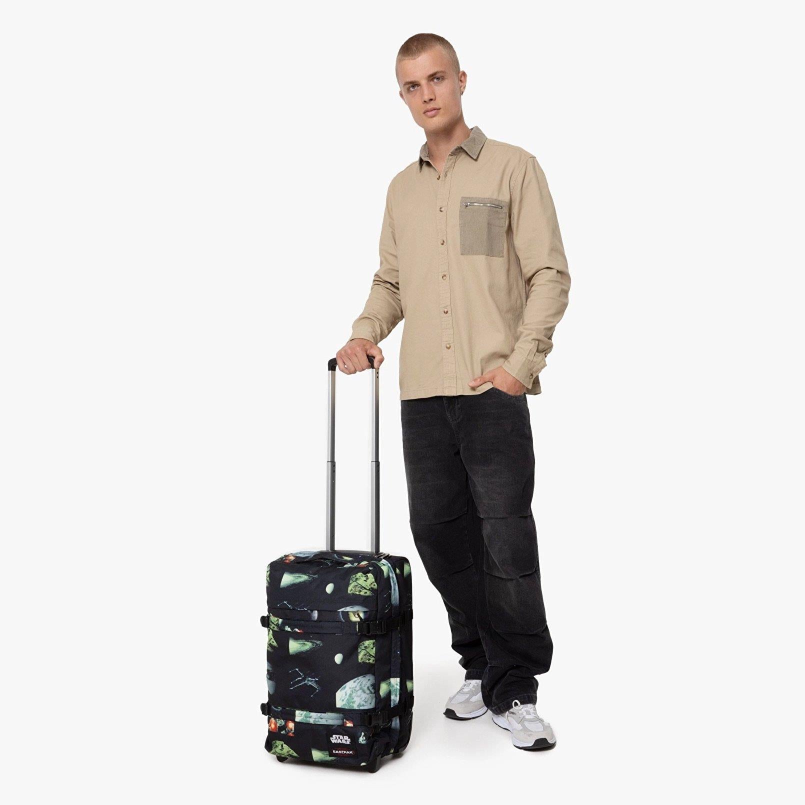 Eastpak 2 Tekerlekli Valiz, Bavul TransitR S Star Wars Galaxy Black
