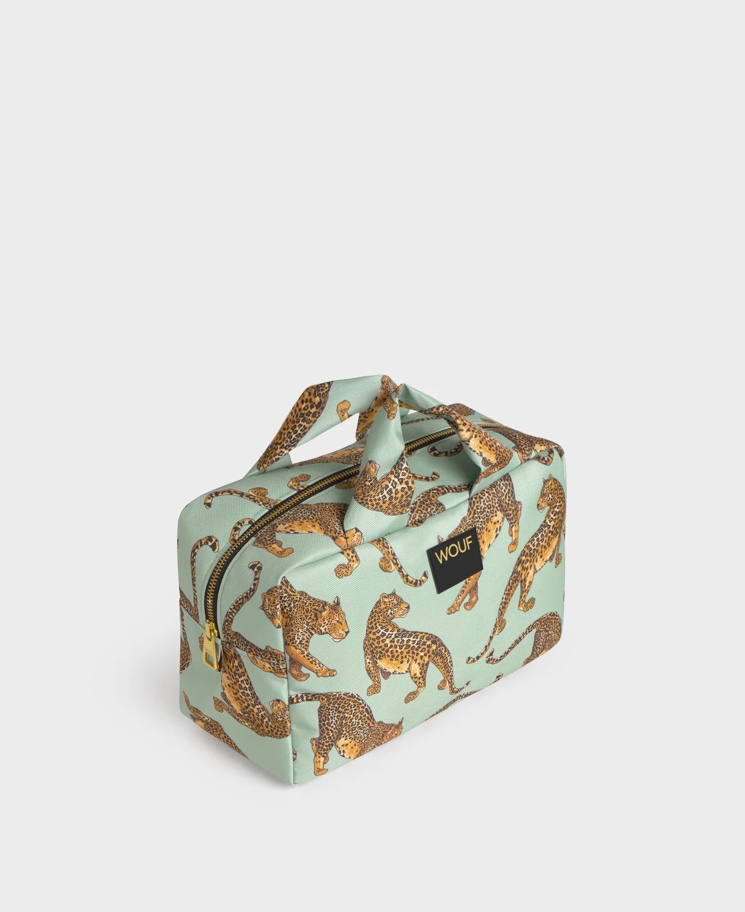 Wouf Makyaj Çantası Large Toiletry Bag Emerald Leopard