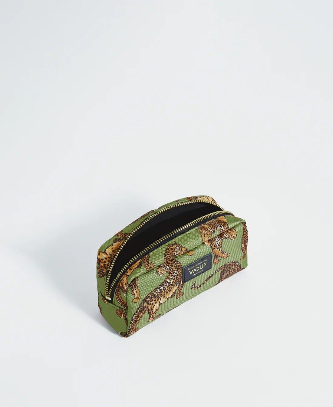 Wouf Makyaj Çantası Make Up Bag Daily Olive Leopard