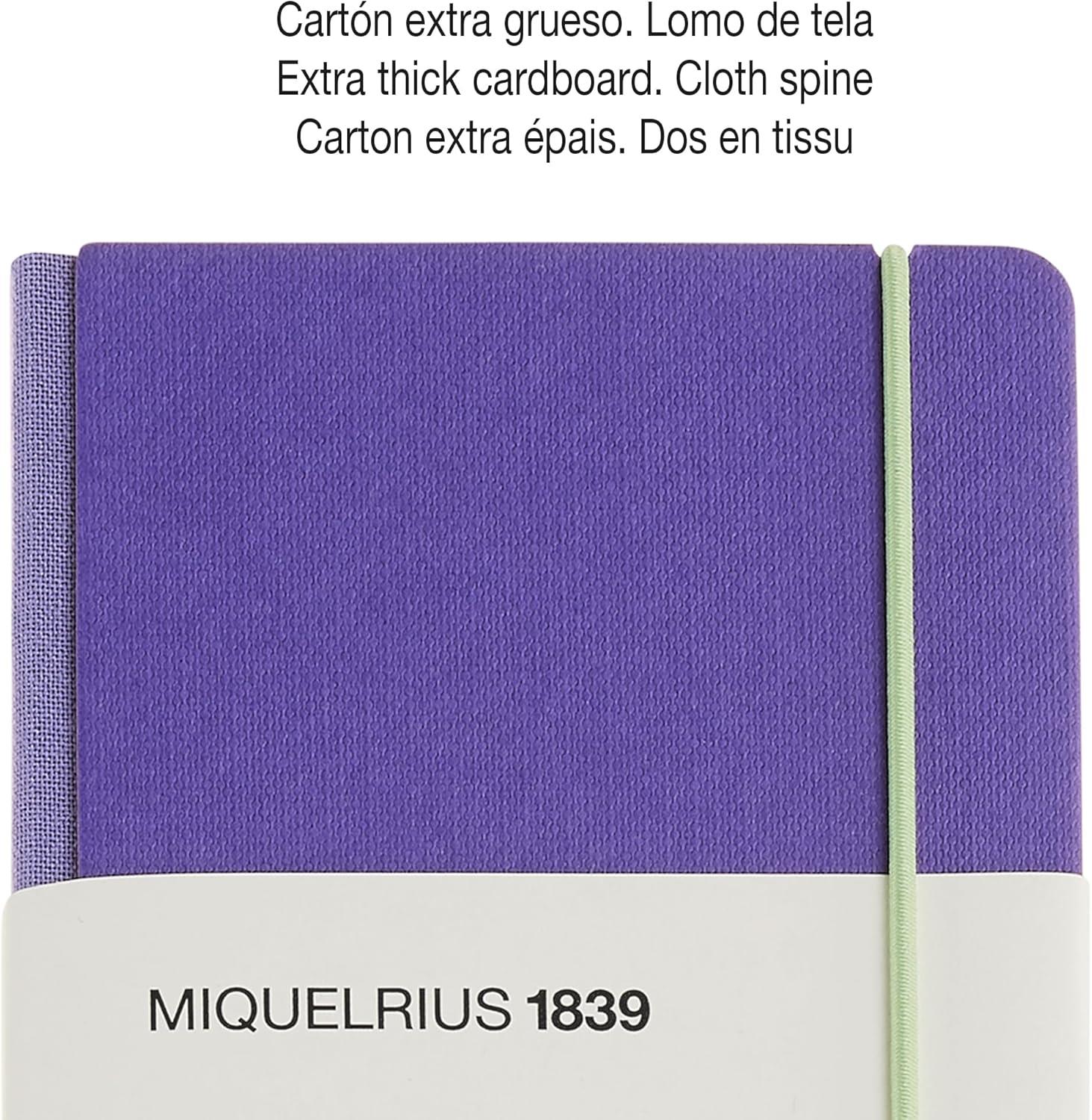 Miquelrius Notebook 1839 - Retro Sert Kapak Çizgisiz Defter Mor