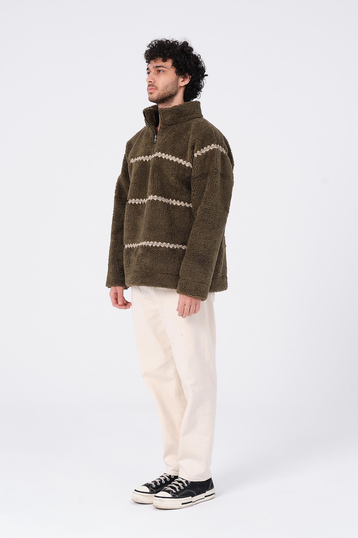 Cucaracha Peluş Sweatshirs Rose & Cross K.Haki
