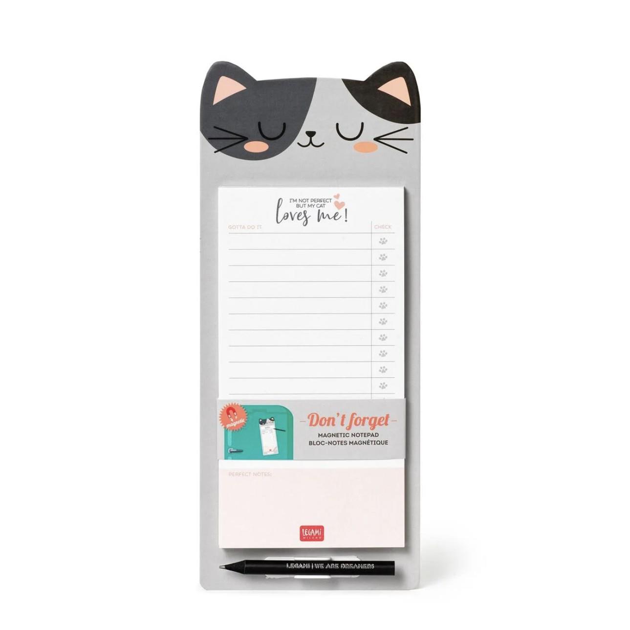 Legami Buzdolabı Magnetli Notluk Dont Forget Kedi