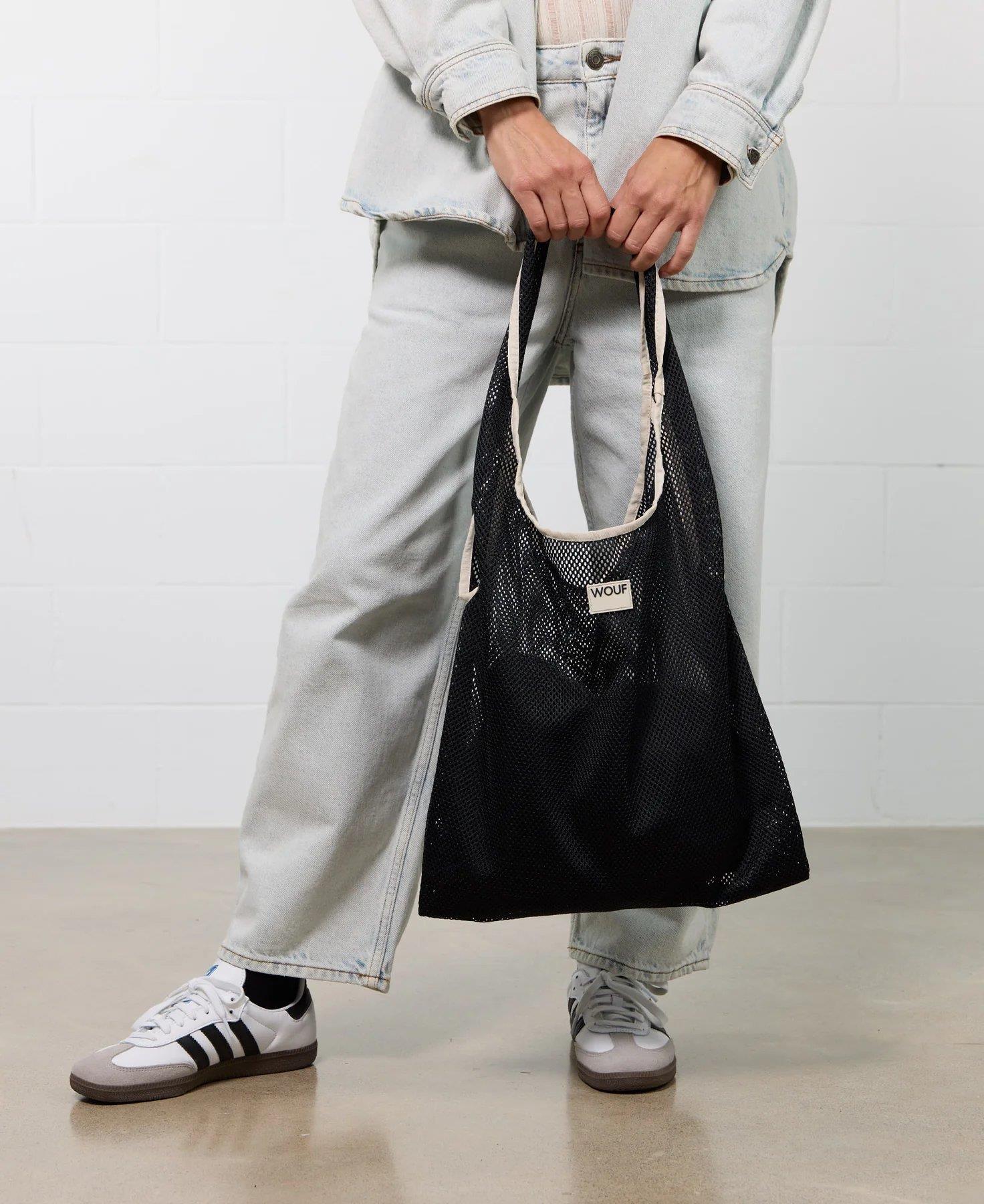 Wouf Omuz Çantası Mesh Collection Tshirt Bag Onyx