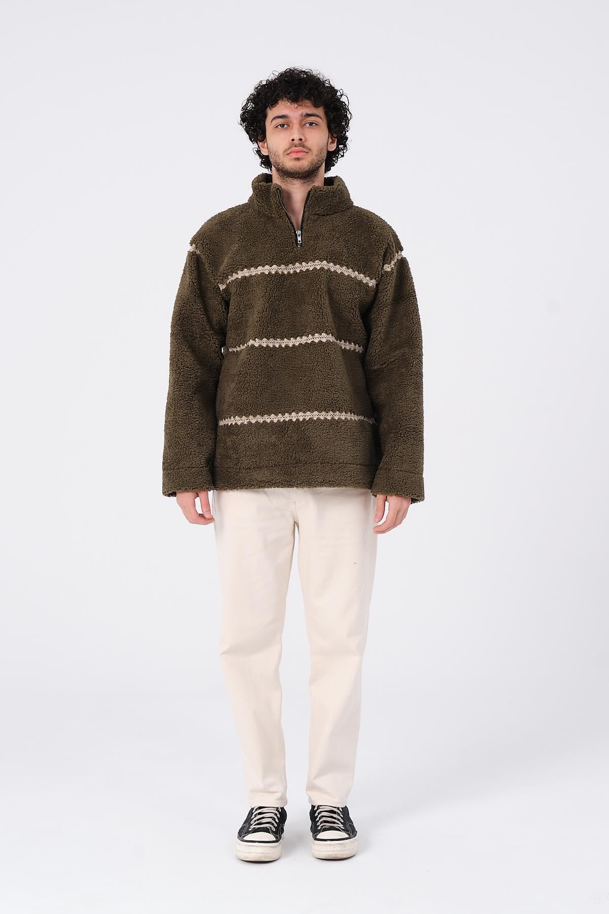 Cucaracha Peluş Sweatshirs Rose & Cross K.Haki