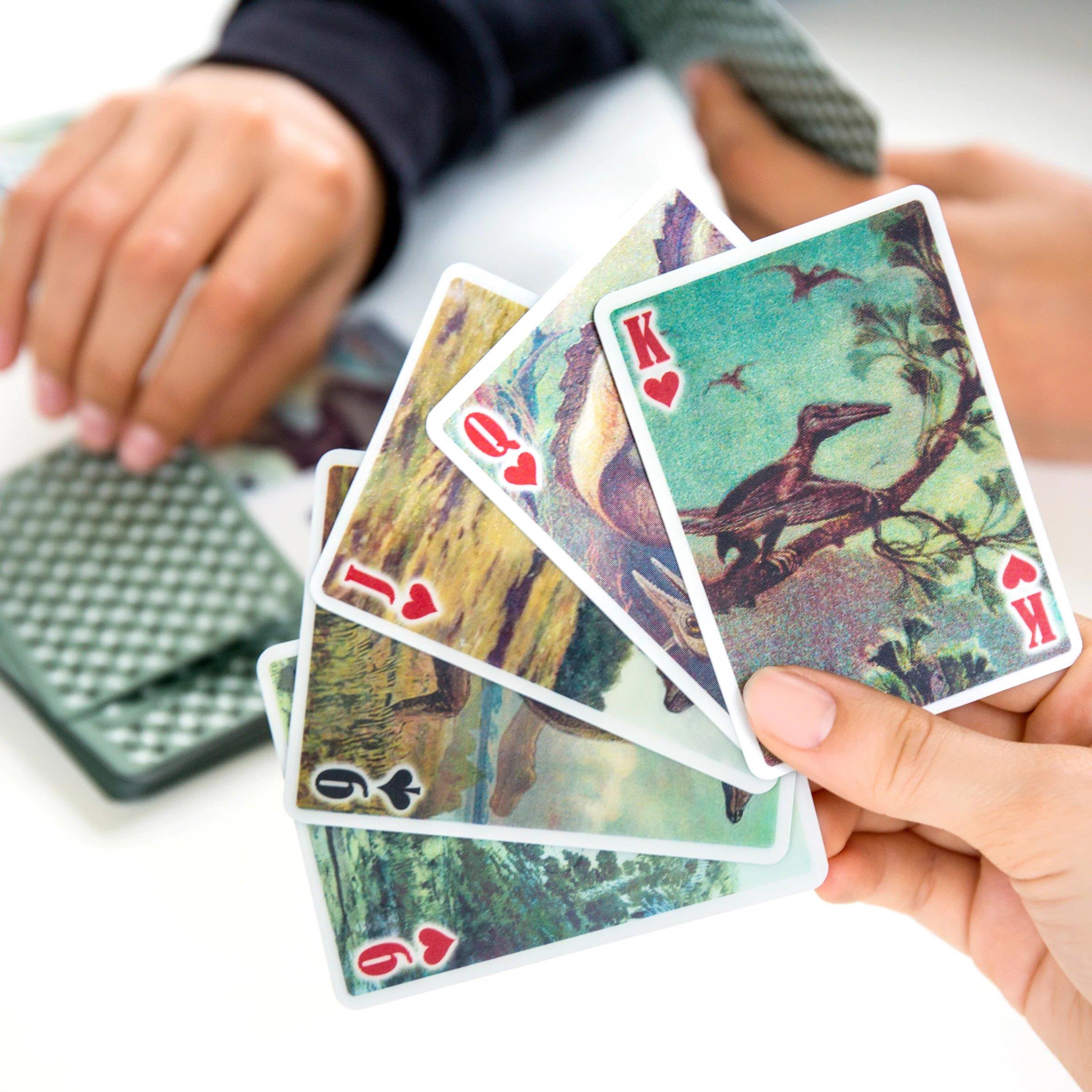 Kikkerland 3-D Dino Cards-3D Dinozor Oyun Kartı
