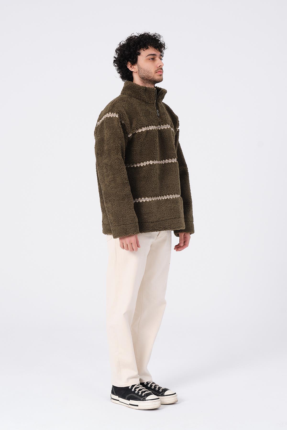 Cucaracha Peluş Sweatshirs Rose & Cross K.Haki