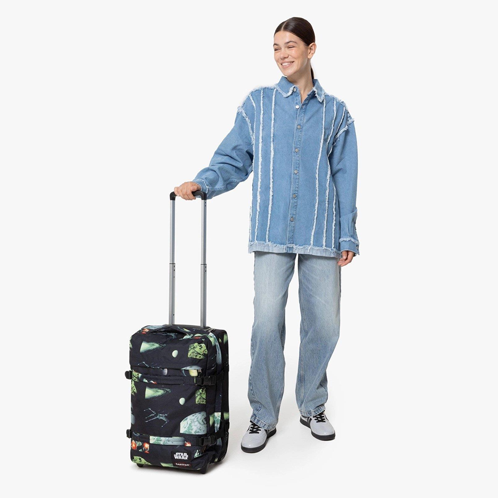 Eastpak 2 Tekerlekli Valiz, Bavul TransitR S Star Wars Galaxy Black