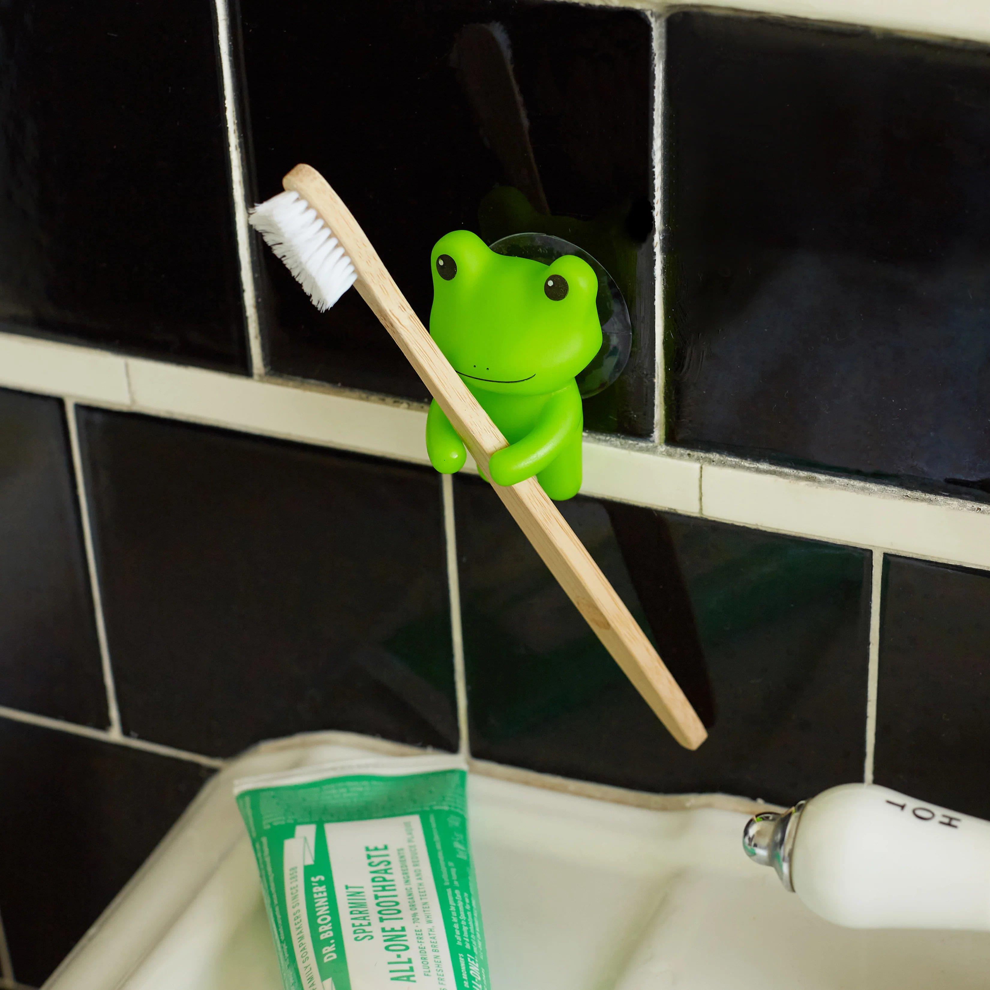 Kikkerland Frog Toothbrush Holder-Diş Fırçası Tutucu Kurbağa