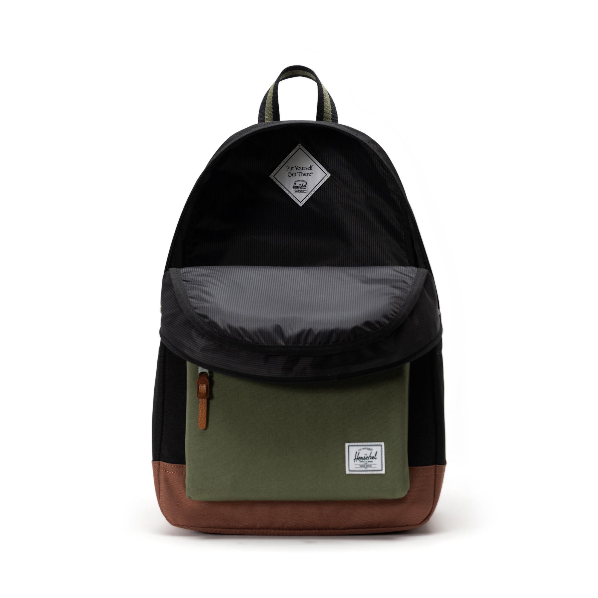 Herschel Sırt Çantası Heritage Backpack Black/Four Leaf Clvr/Sddle Brn