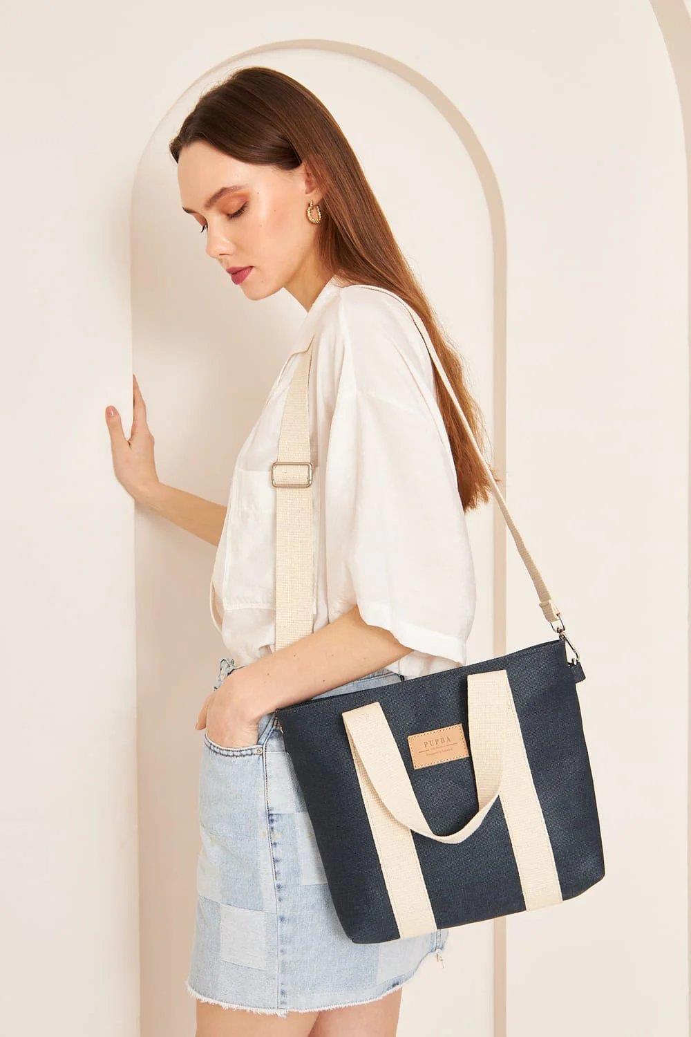 Pupba Omuz Çantası Yaga Tote Bag Lacivert