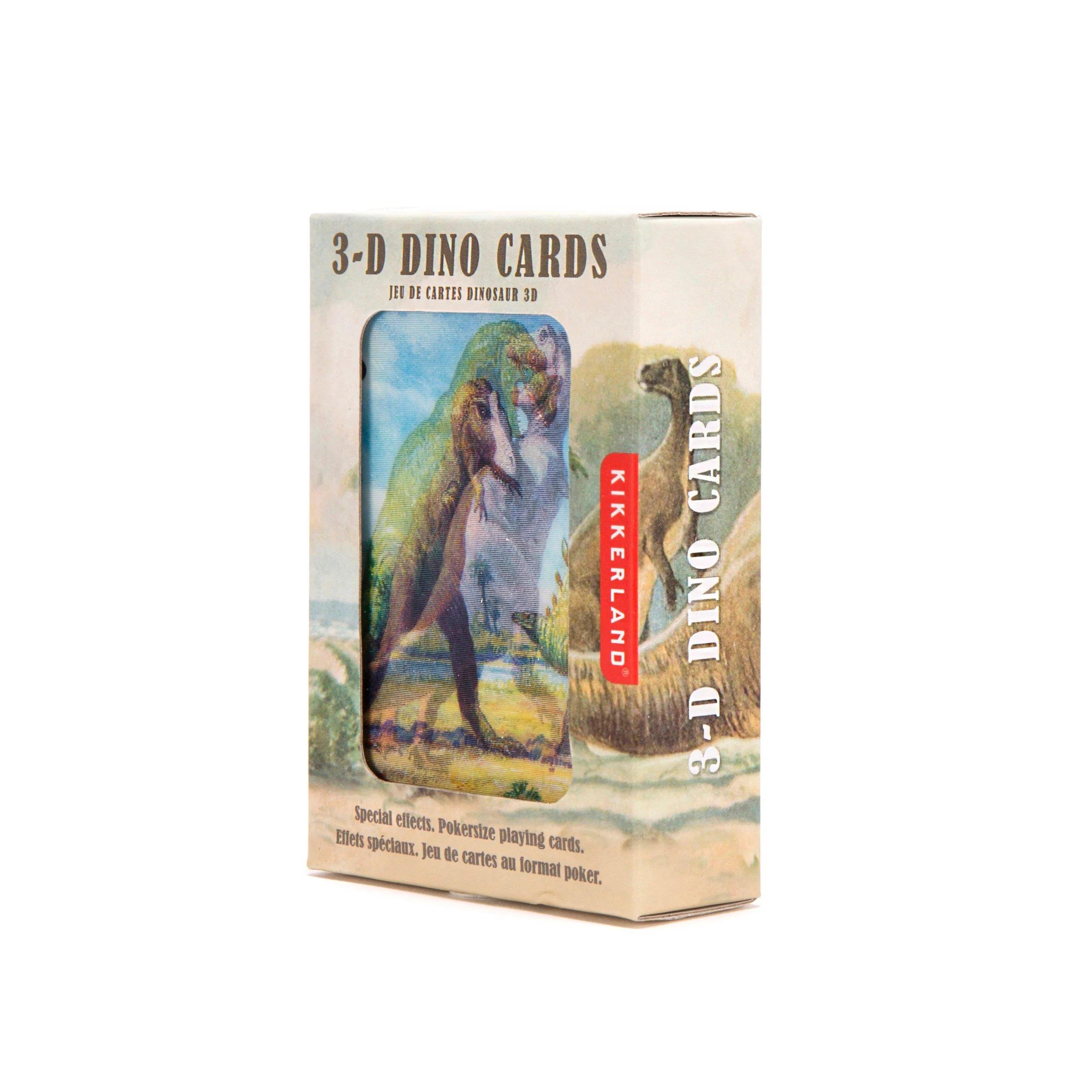 Kikkerland 3-D Dino Cards-3D Dinozor Oyun Kartı