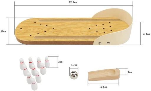 Ahşap Masaüstü Bowling Oyunu