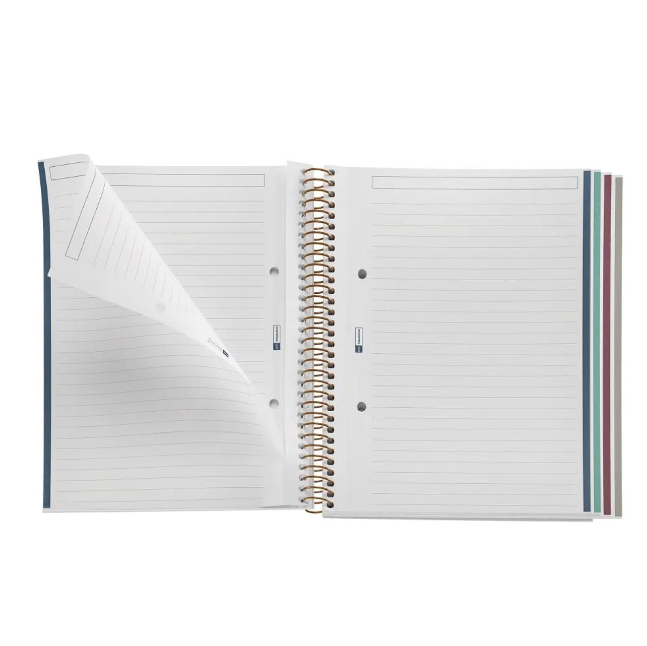 Miquelrius A5 Spiralli Çizgili Defter Garden