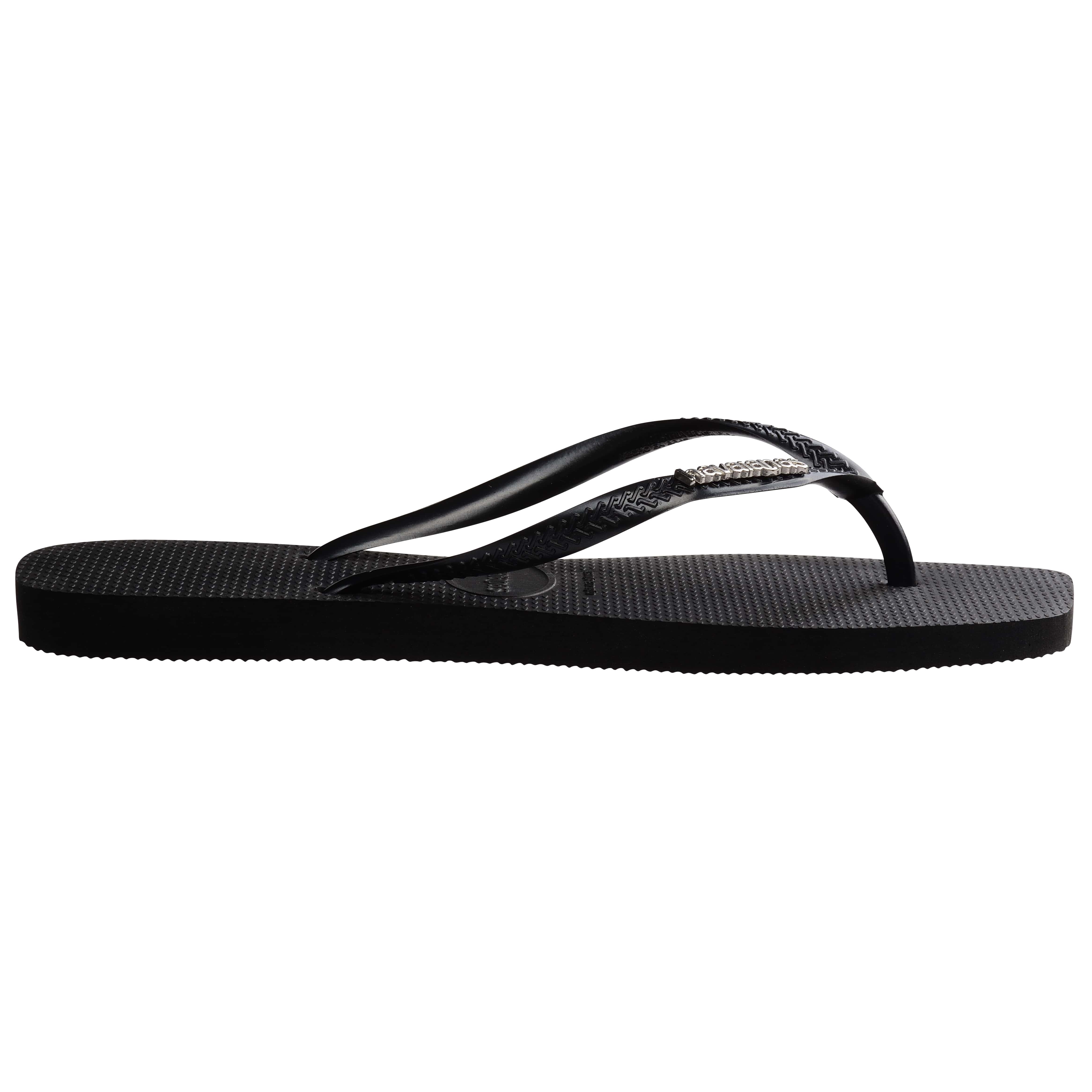 Havaianas Parmakarası Terlik Square Logo Metallic Black/Silver