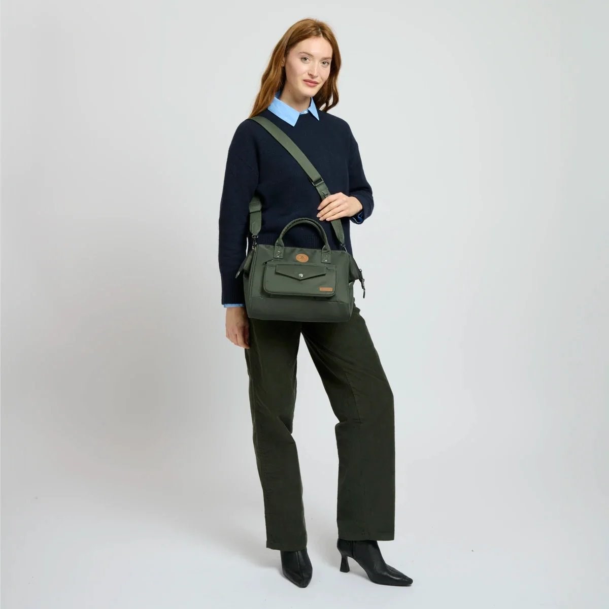 Cabaia Cross Body Bag Hobart Large Yeşil Omuz Çantası | Su İtici Günlük Çanta
