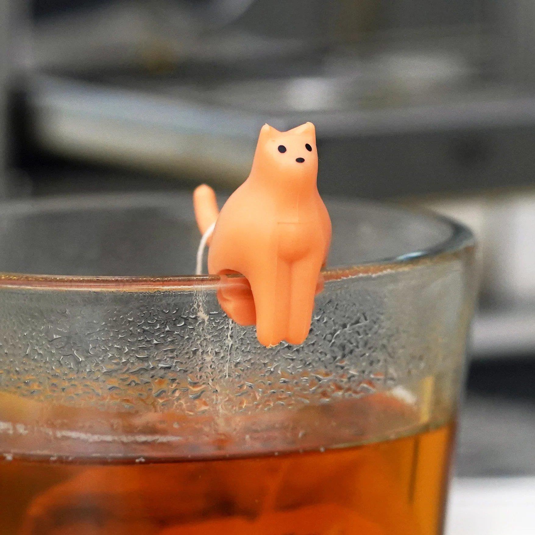 Kikkerland Cat Tea Bag Holders Kedi Şekilli Çay Poşeti Tutucu