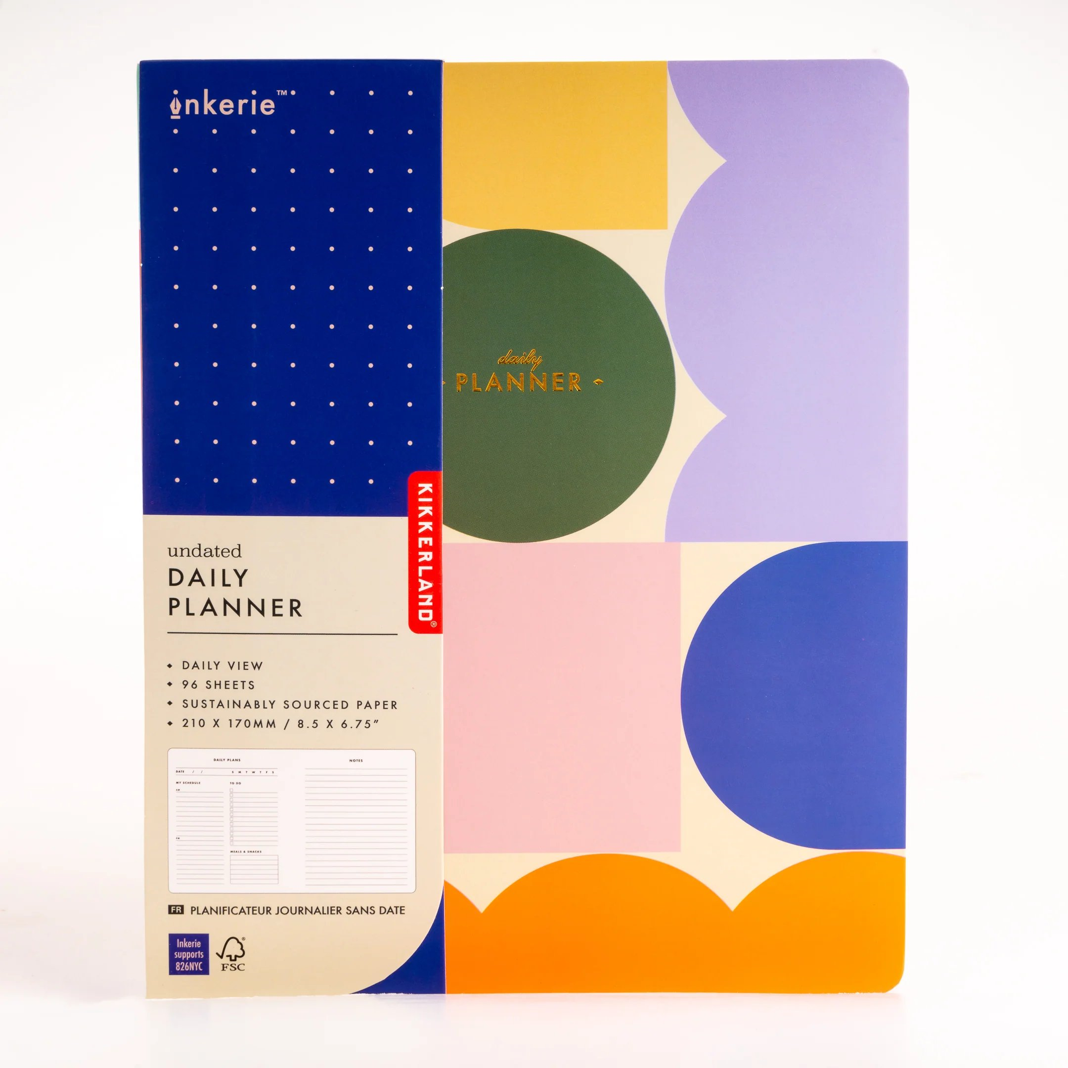 Kikkerland Inkerie Undated Daily Planner-Tarihsiz Günlük Planlayıcı
