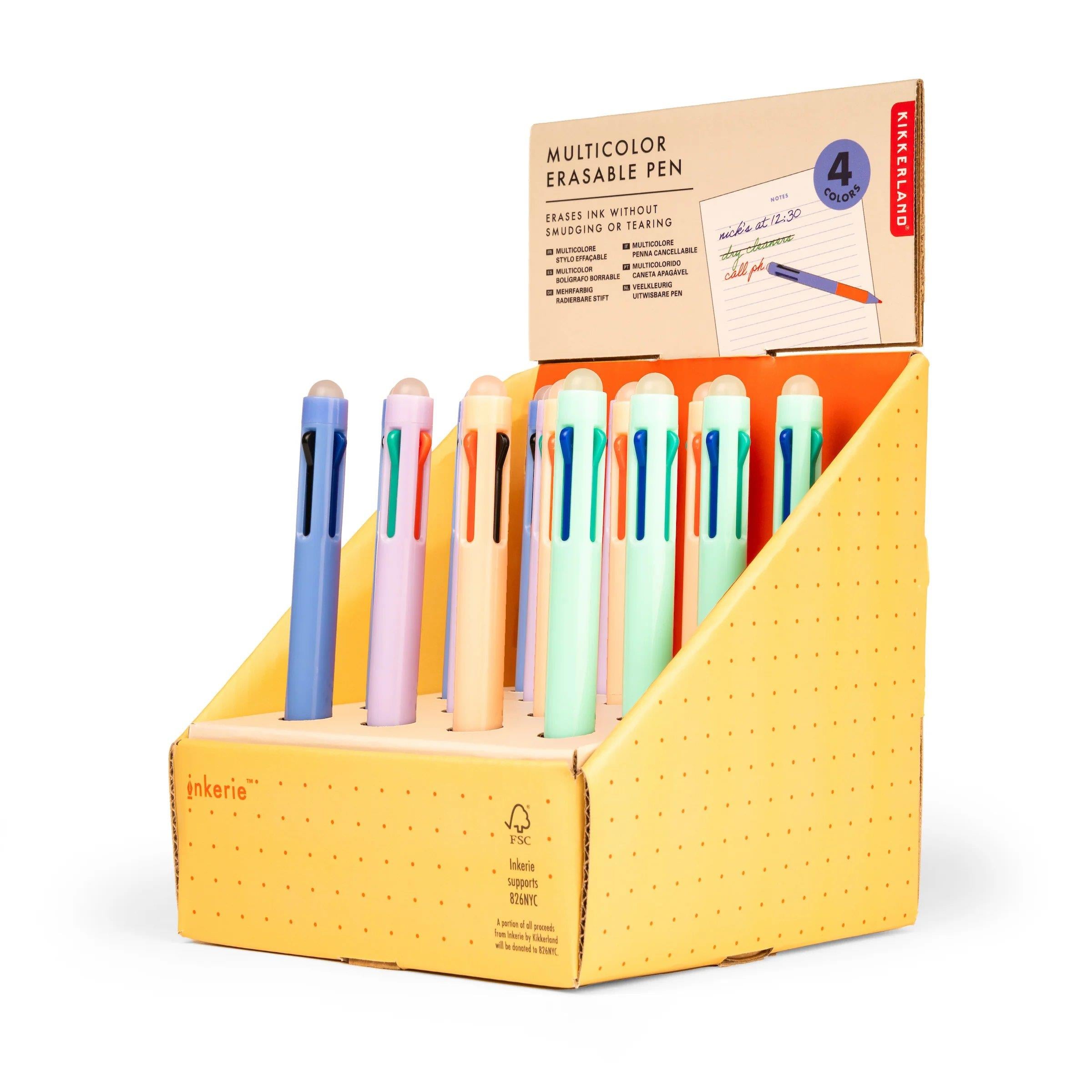 Kikkerland Multicolour Erasable Pen - Çok Renkli Silinebilir Tükenmez Kalem