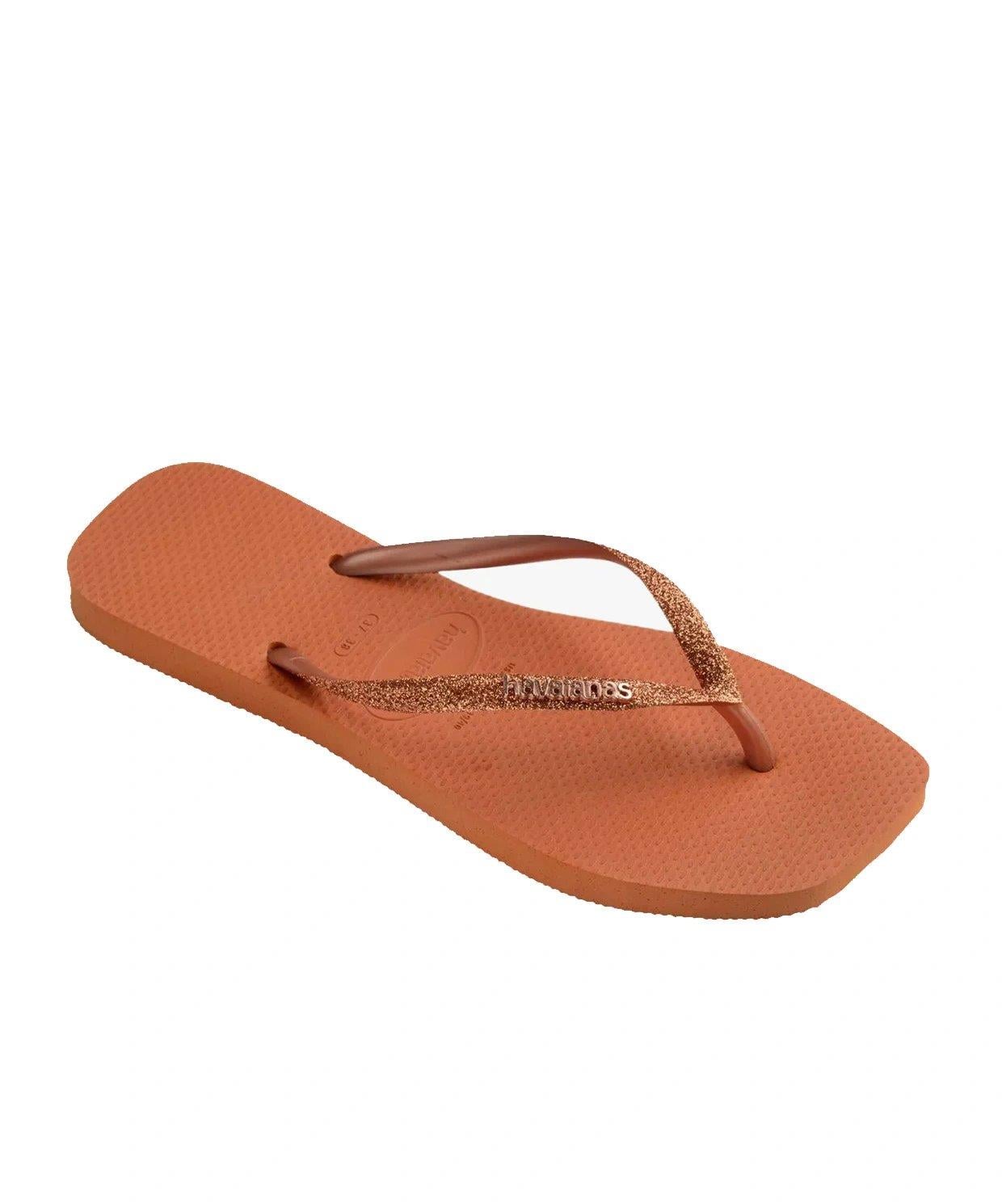 Havaianas Parmakarası Terlik Square Glitter Cerrado Orange