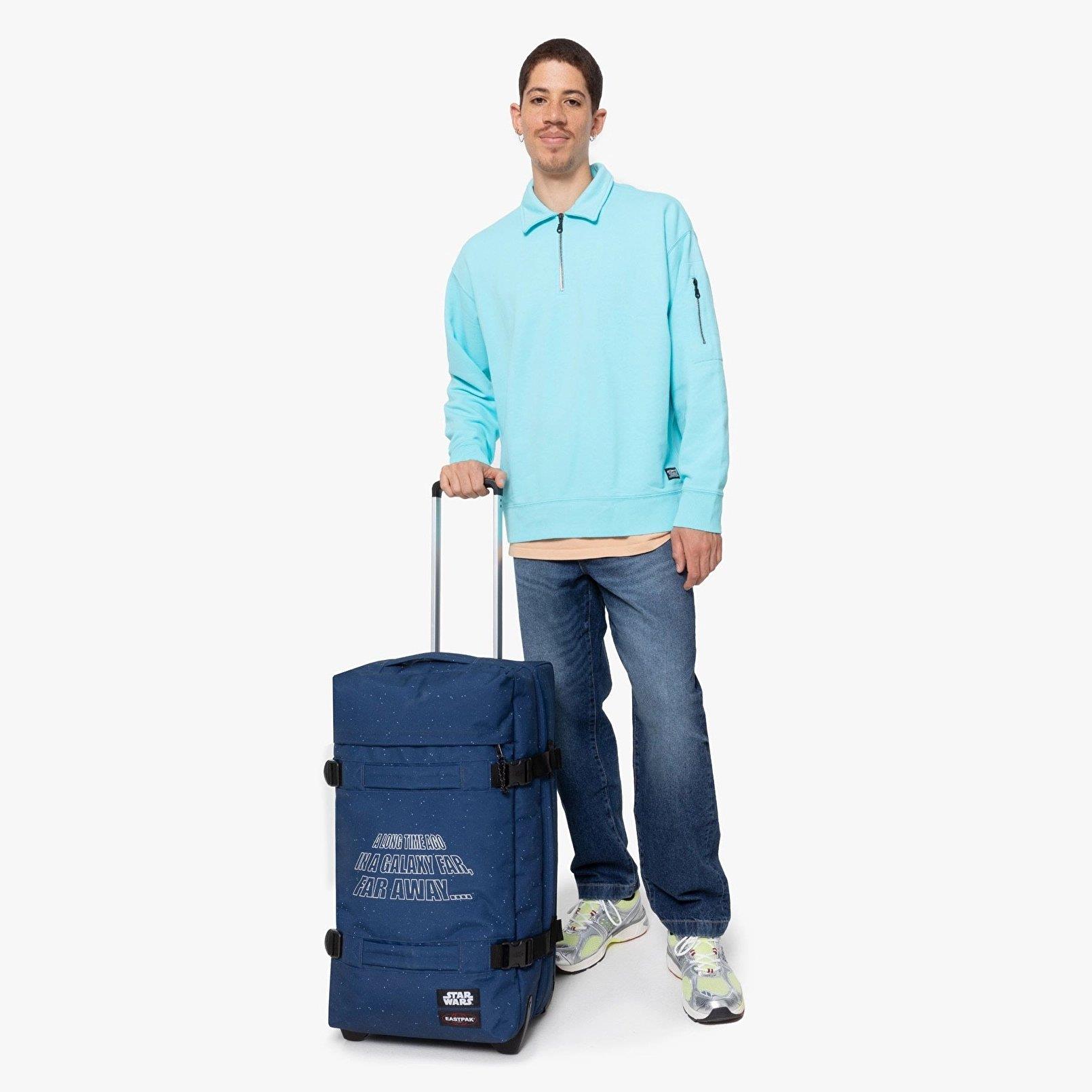 Eastpak 2 Tekerlekli Bavul, Valiz TRANSITR L SW STARS NAVY