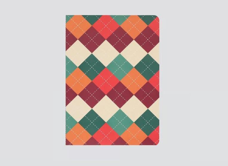 Gentry Çizgili Defter Baklava Desenli
