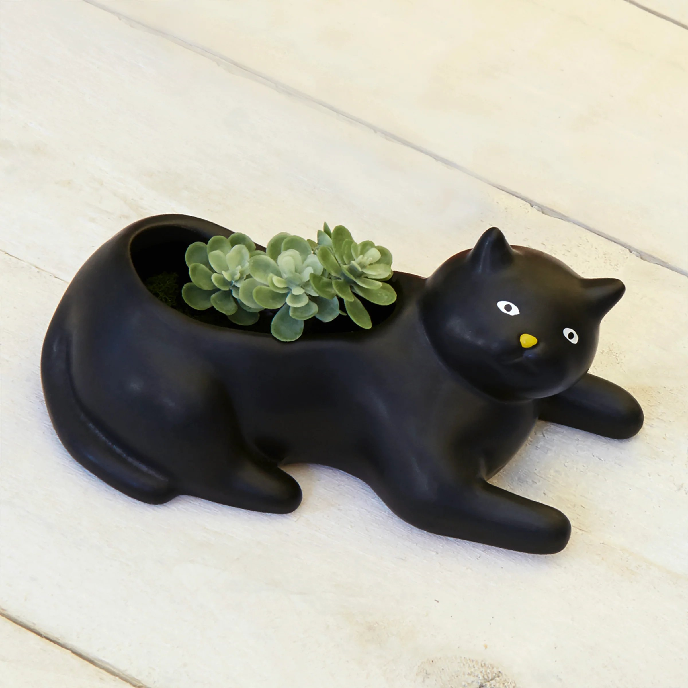 Kikkerland Cosmo the Black Cat Planter-Saksı Siyah Kedi