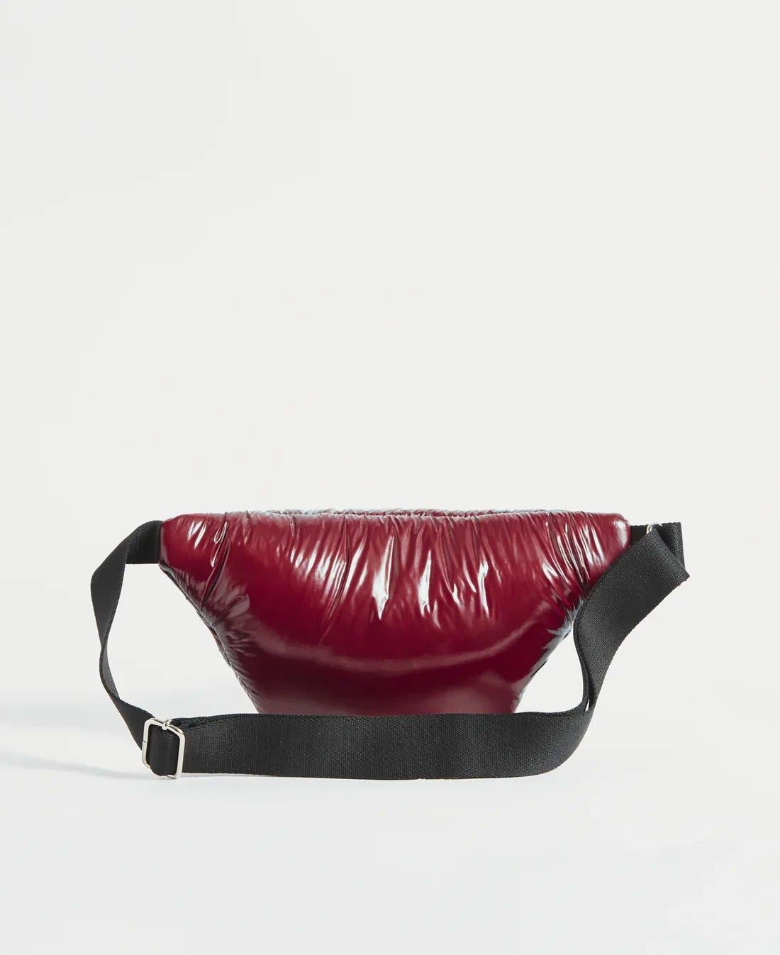 Wouf Bel Çantası Waist Bag Quilted Burgundy Glossy