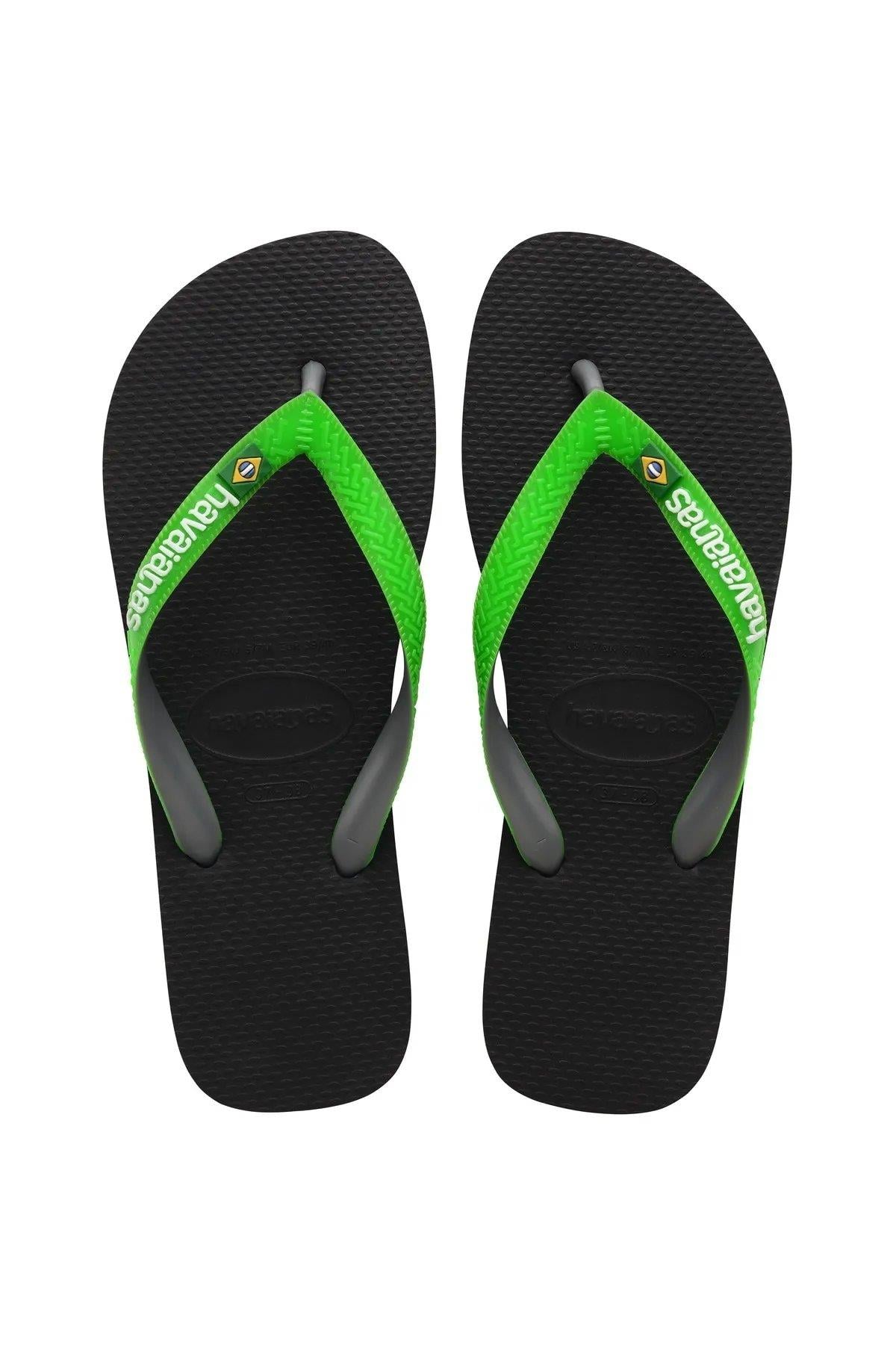 Havaianas Parmak Arası Terlik Brasil Mix Black/Lime Green