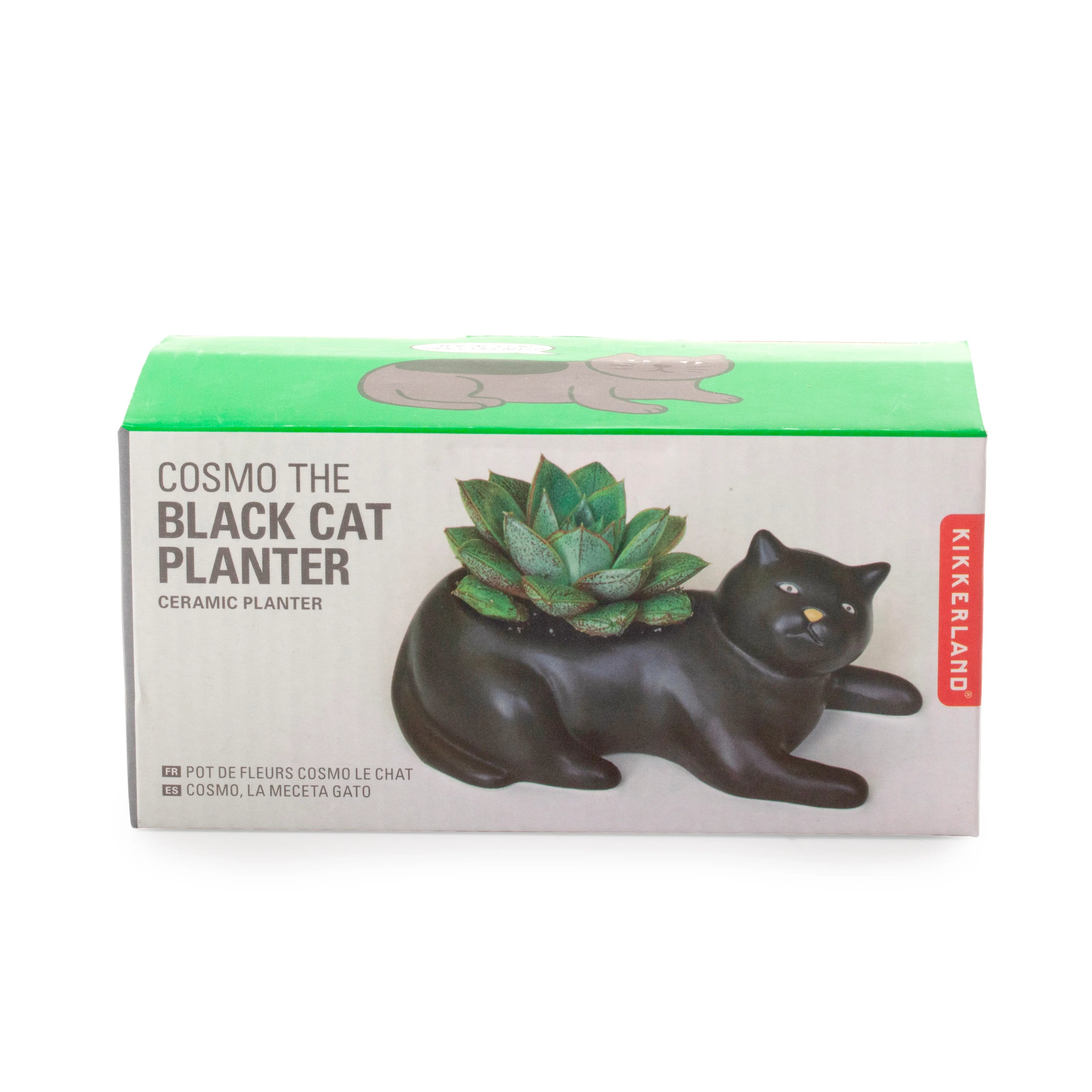 Kikkerland Cosmo the Black Cat Planter-Saksı Siyah Kedi