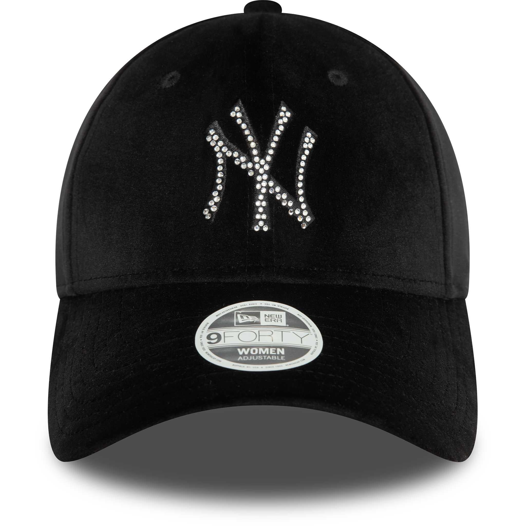 New Era Kadın Şapka Wmns Velour Diamante 9forty New York Yankees Black