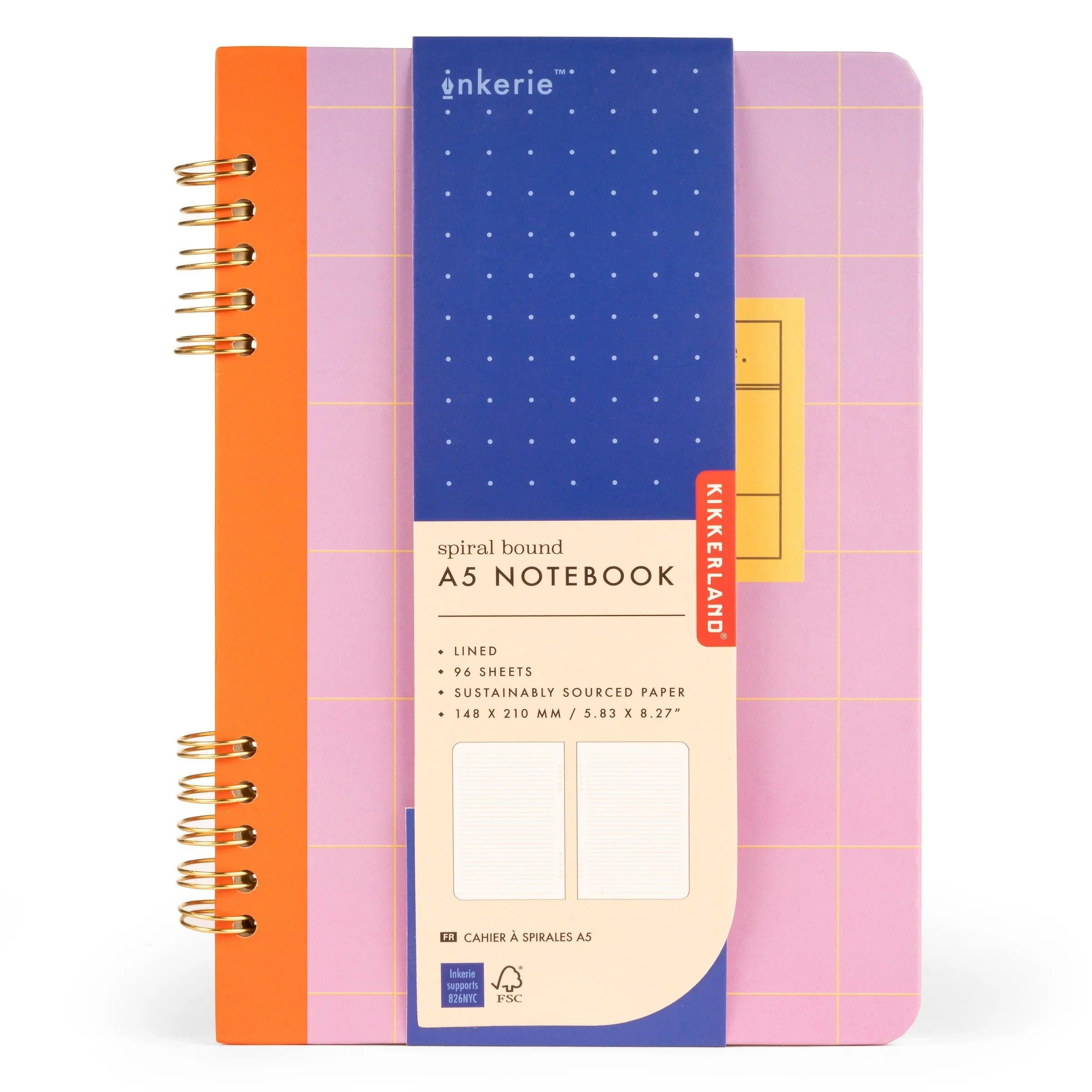 Kikkerland Spiral Bound A5 Notebook-Spriralli A5 Defter