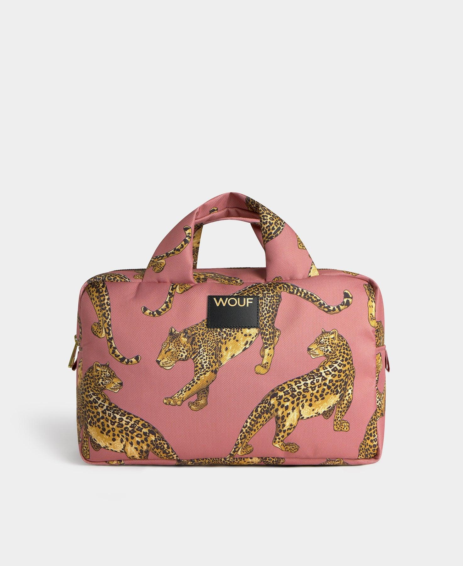 Wouf Makyaj Çantası Large Toiletry Bag Blush Leopard