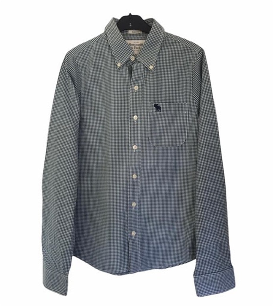 Abercrombie & Fitch Gömlek Green Pattern Yeşil_CDJLMQT7