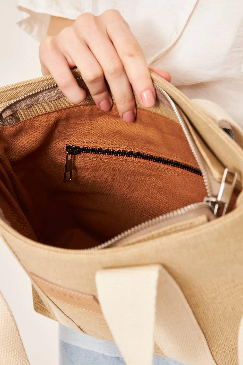 Pupba Omuz Çantası Yaga Tote Bag Taba
