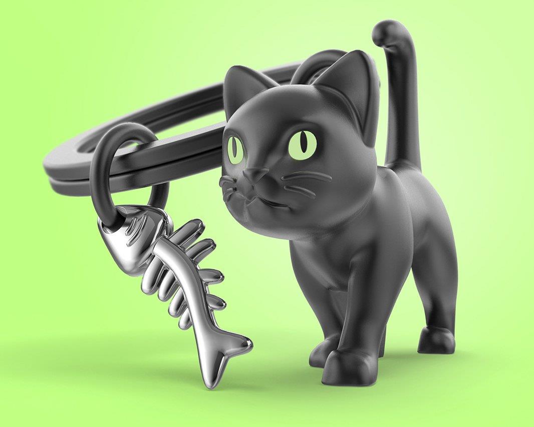 Metalmorphose Anahtarlık Siyah Kedi