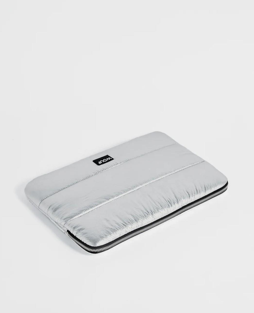 Wouf Laptop Kılıfı Quilted Silver Glossy 13