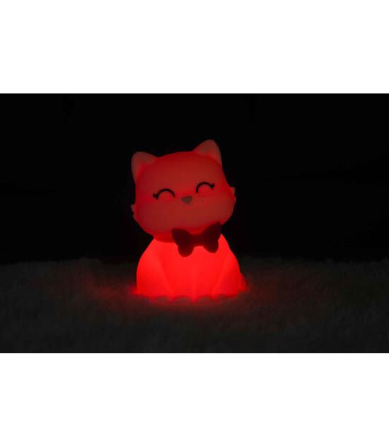 Dhink Silikon Gece Lambası Kedi Tosh Beyaz