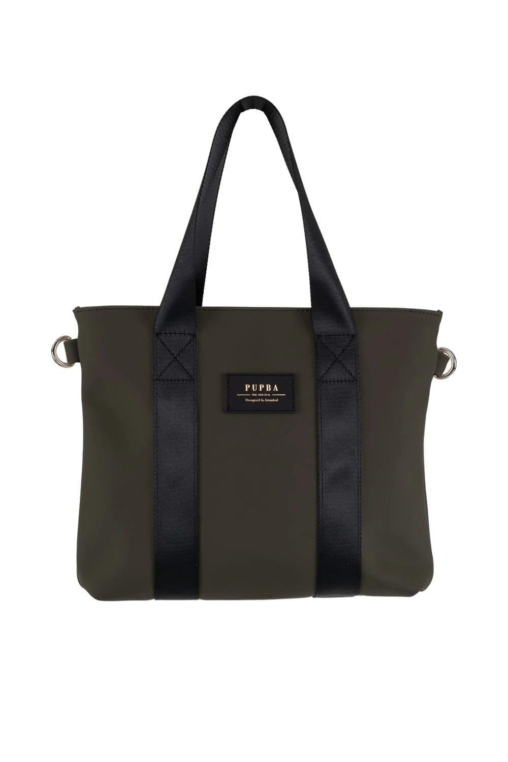 Pupba Omuz Çantası Yaga X Tote Bag Deri Haki