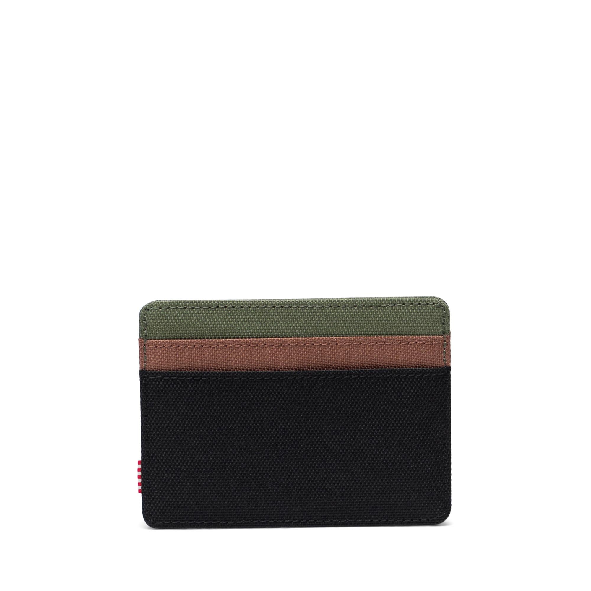 Herschel Kartlık Charlie Cardholder Black/Four Leaf Clvr/Sddle Brn