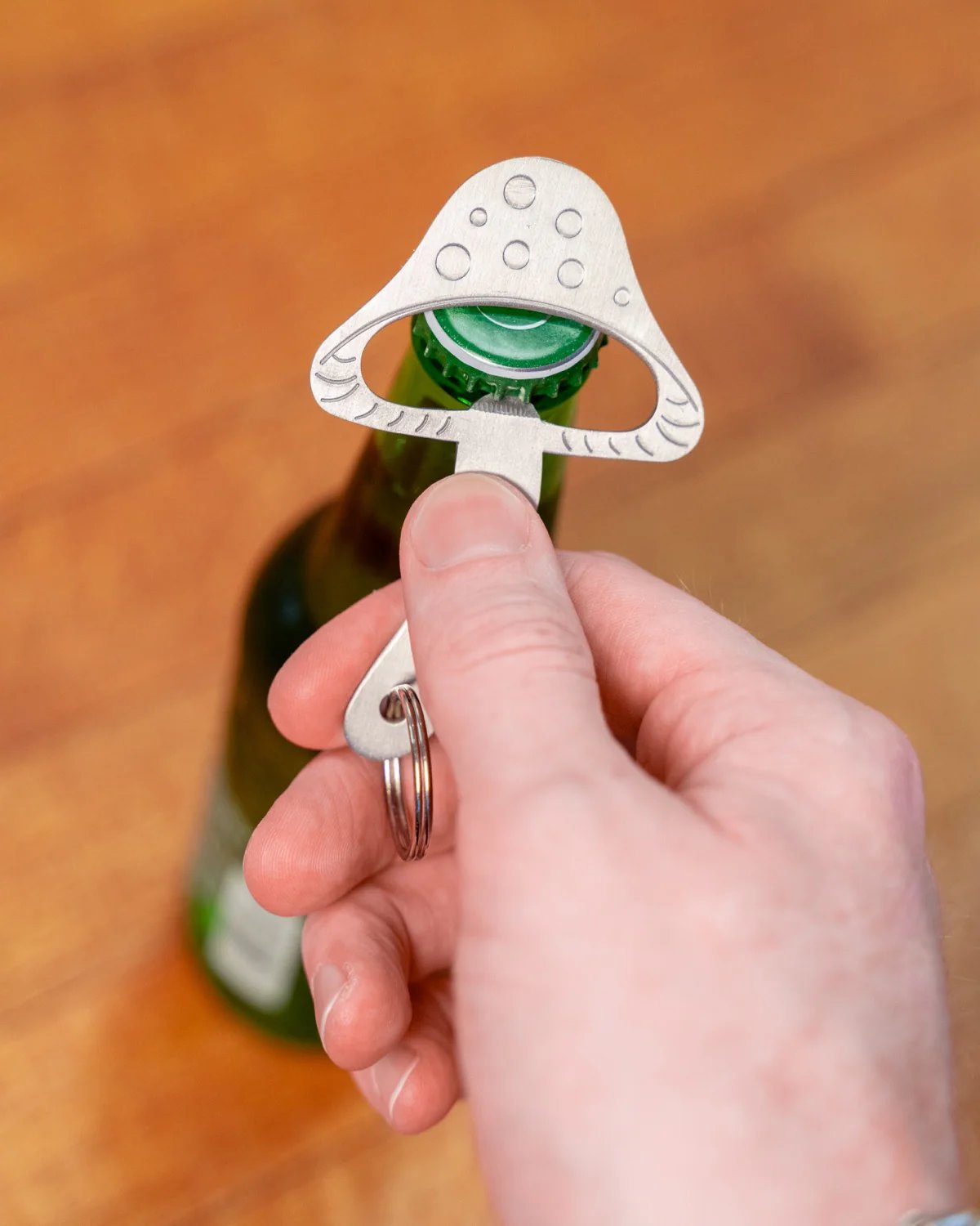 Kikkerland Mushroom Keychain Bottle Opener-Şişe Açacağı Anahtarlık Mantar