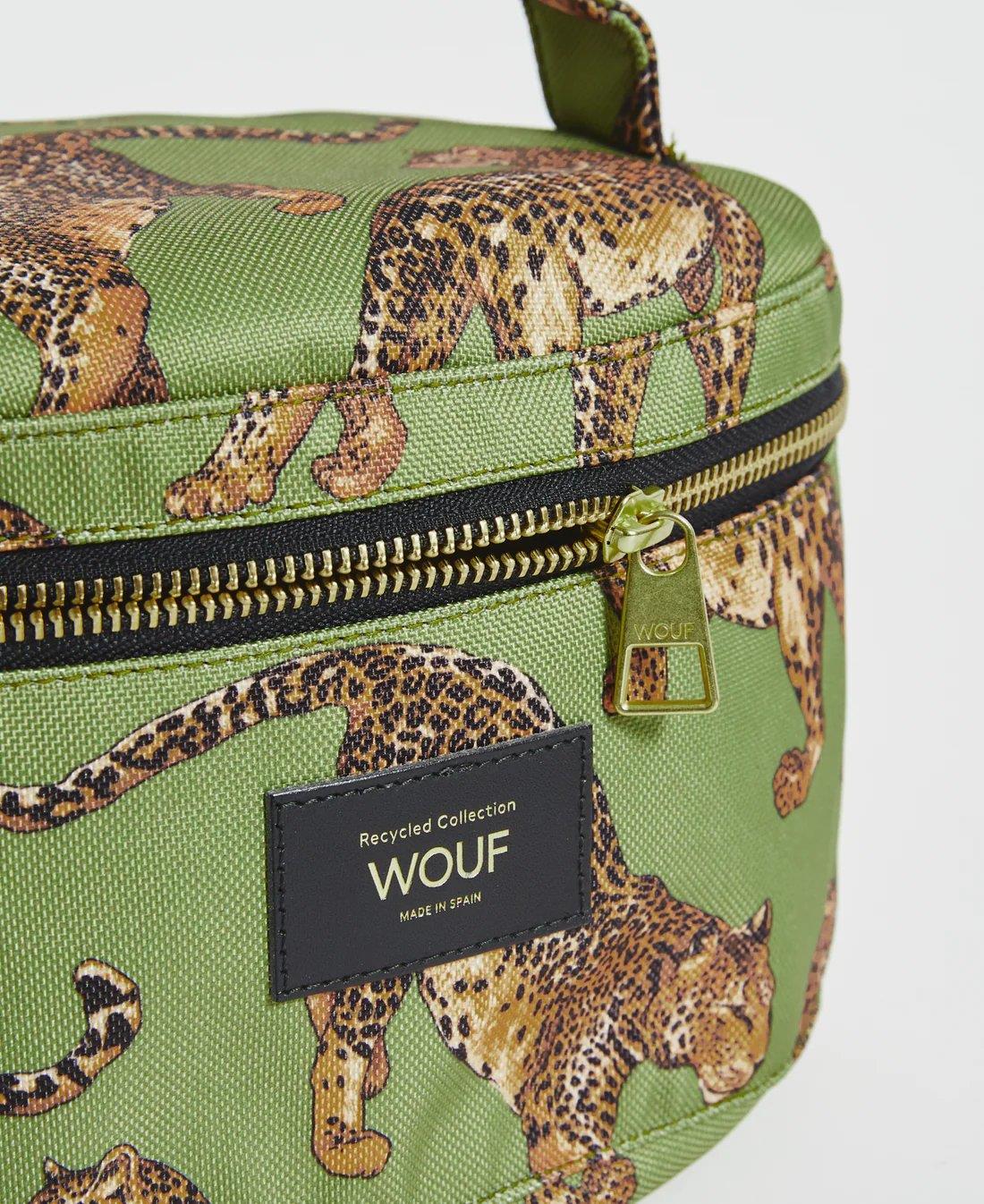 Wouf Makyaj Çantası Vanity Bag Daily Olive Leopard