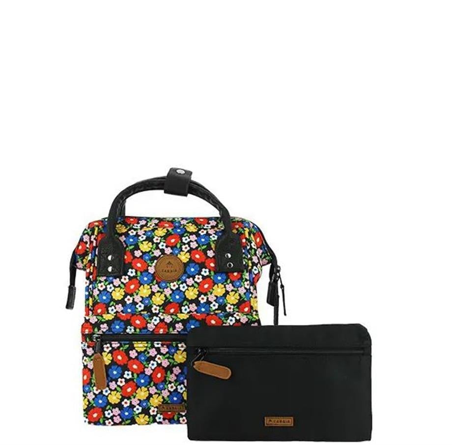 Cabaia Sırt Çantası Adventurer Small Lille Black Full Flowers_CSMALLLILL