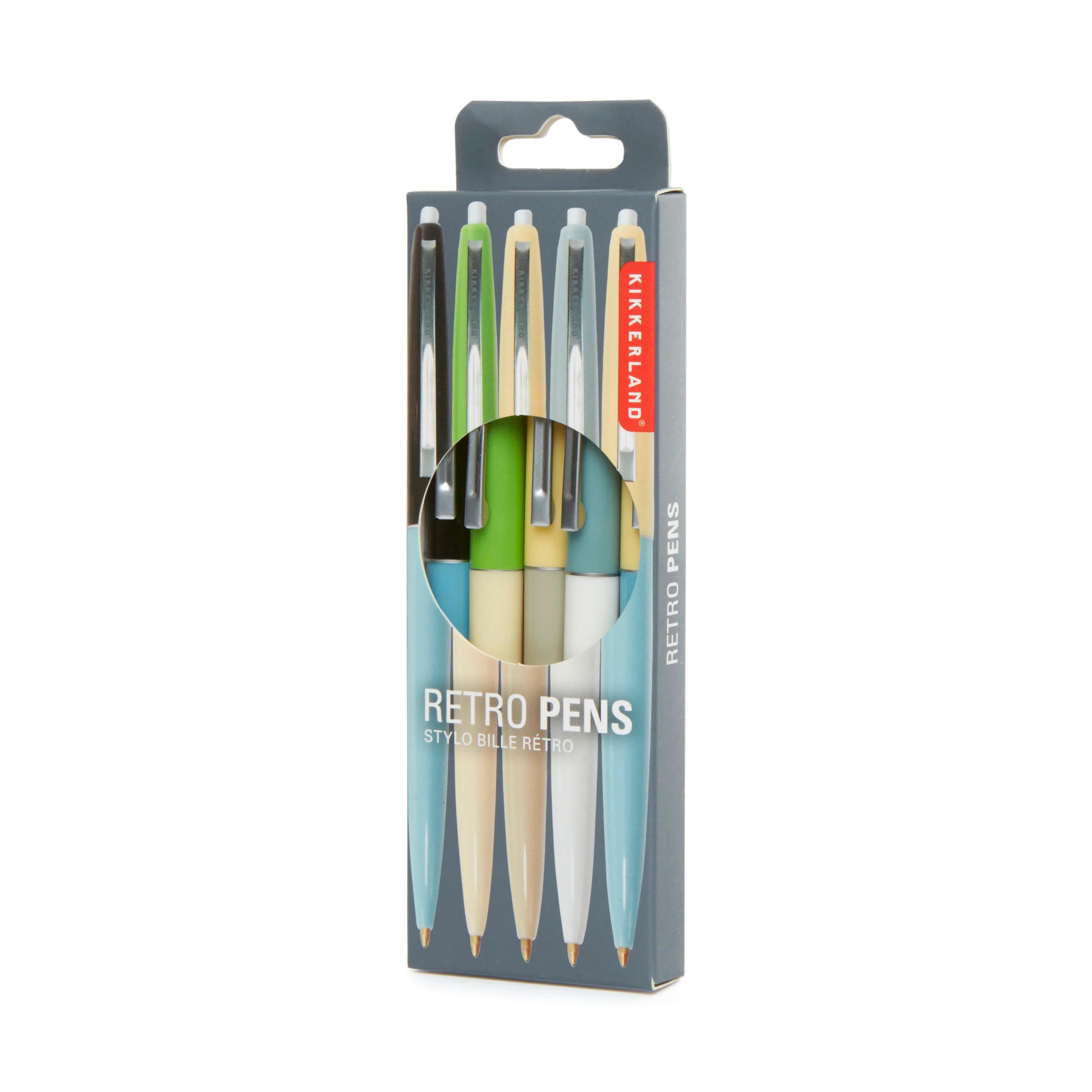 Kikkerland Retro Pens-Retro Kalem Seti