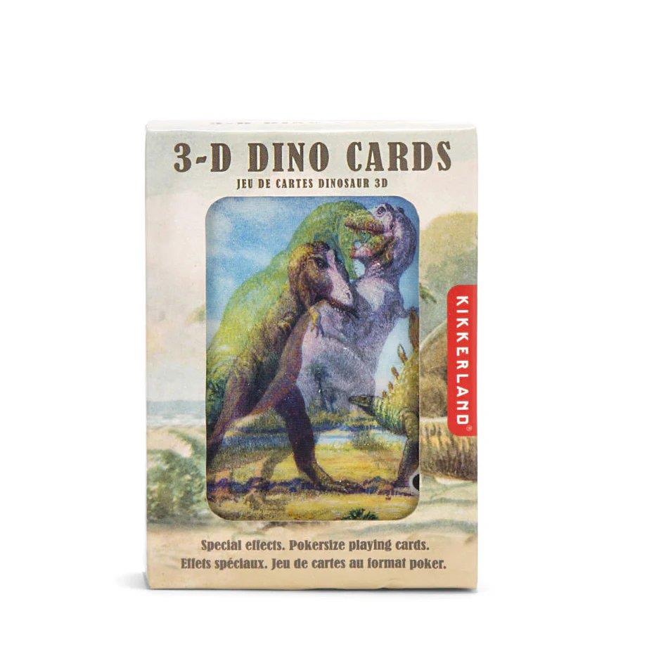 Kikkerland 3-D Dino Cards-3D Dinozor Oyun Kartı